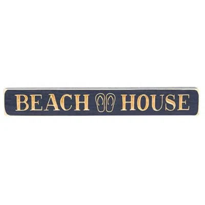 Homegifo Beach House Engraved Block 12"