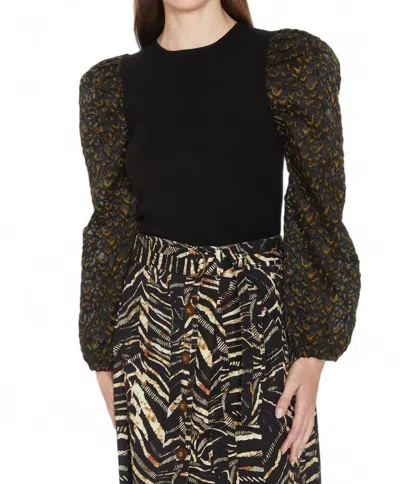 Marie Oliver Velara Top In Plume Emb In Multi