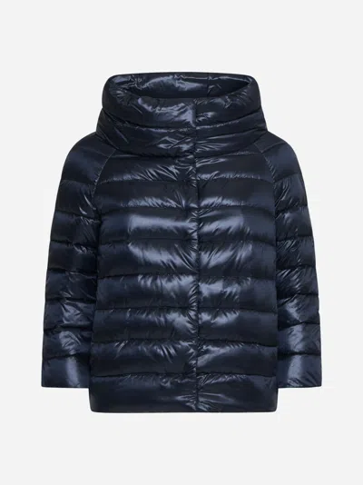 Herno Navy Blue Sofia Down Jacket In Blue Navy