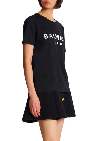 Shop Balmain T-shirts And Polos In Noir/blanc