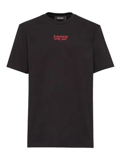 Shop Dsquared2 T-shirts And Polos Black