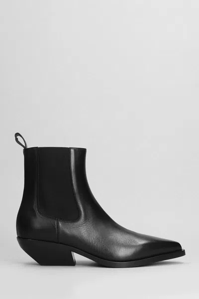 Shop Elena Iachi Texan Ankle Boots In Black