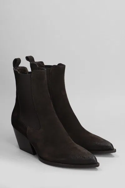 Shop Elena Iachi Texan Ankle Boots In Brown