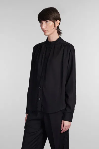 Isabel Marant Étoile Violeta Shirt In Black Wool And Polyester In Black