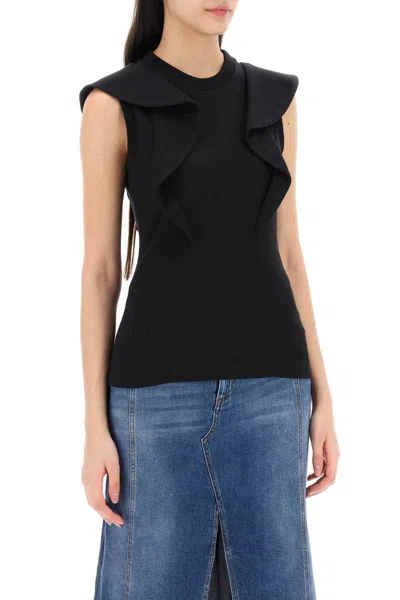 Shop Alexander Mcqueen Sleeveless T-shirt In Black