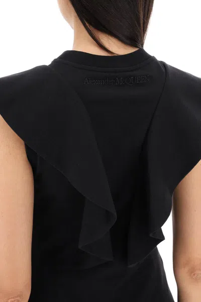 Shop Alexander Mcqueen Sleeveless T-shirt In Black