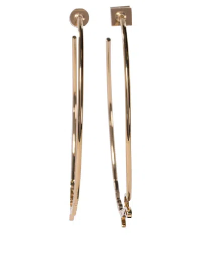 Shop Jacquemus "les Créoles " Earrings In Gold