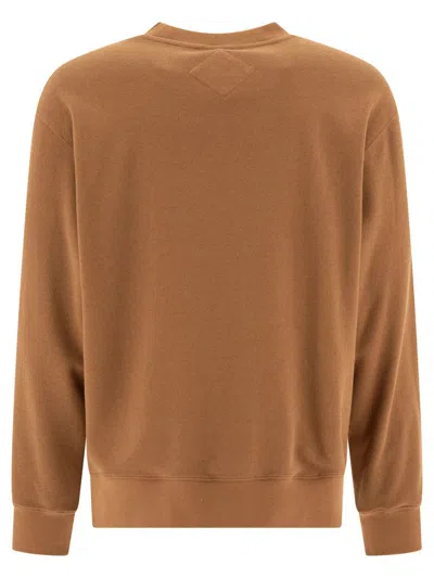 Mcm Men's Sweatshirt With Laurel Logo In Brown