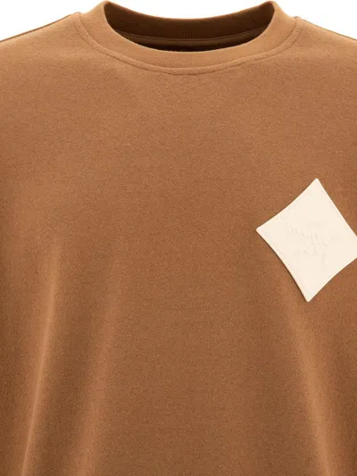 Mcm Men's Sweatshirt With Laurel Logo In Brown