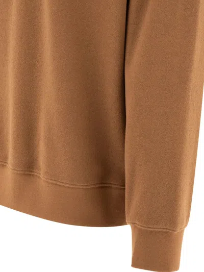 Mcm Men's Sweatshirt With Laurel Logo In Brown