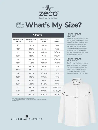 Zeco Schoolwear Boys School Short Sleeve Shirt Twin Pack In Blue