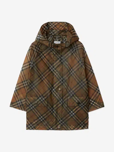Burberry Lightweight Vintage Check Beige Parka In Beige
