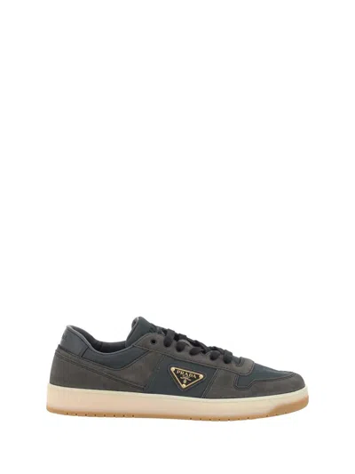 Shop Prada Sneakers In Ematite+piombo