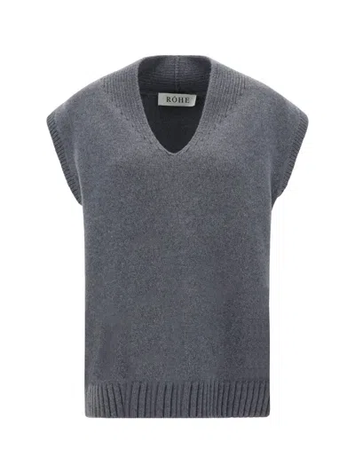 Shop Rohe Knitwear In Mid Grey Melange