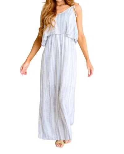 Lovely Melody No More Grey Skies Maxi Dress In Blue In Blue
