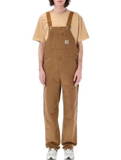 Shop Carhartt Wip Bib Overall In Hamilton Brown