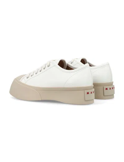 Shop Marni Pablo Lace-up Woman's Sneakers In Lily White