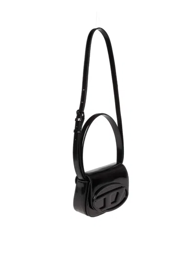 Shop Diesel Structured Bag In Smooth Leather In Black