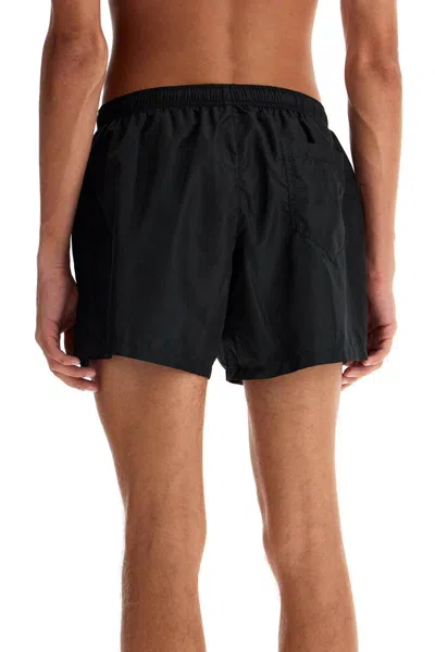 Shop Moschino Embroidered Sea Boxer Shorts In Black