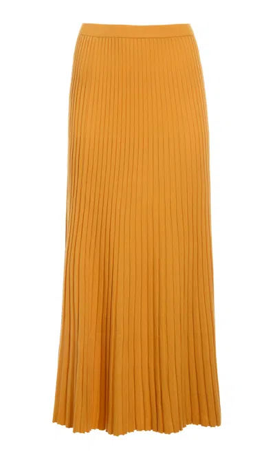 Gabriela Hearst Aurora Knit Skirt In Yellow Merino Wool In Yellow