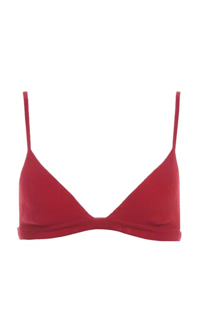 Gabriela Hearst Carmen Knit Bra In Red Merino Wool In Red