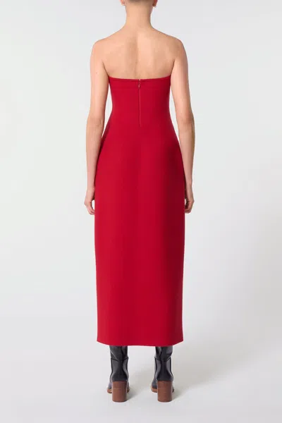Gabriela Hearst Immanuel Wool Maxi Dress In Scarlet Red