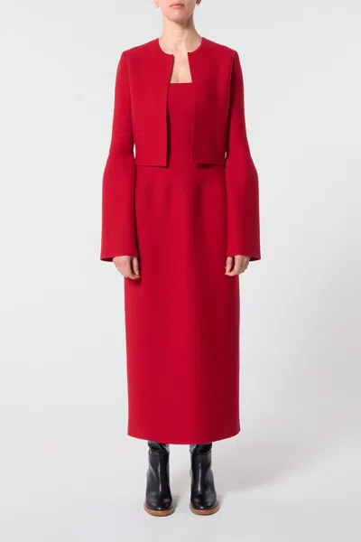 Gabriela Hearst Katlin Knit Jacket In Scarlet Red Merino Wool In Scarlet Red