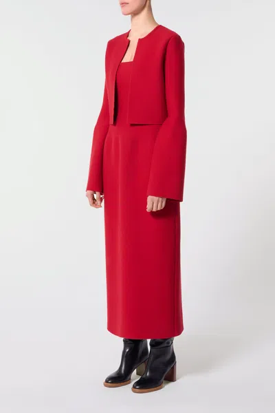 Gabriela Hearst Katlin Knit Jacket In Scarlet Red Merino Wool In Scarlet Red