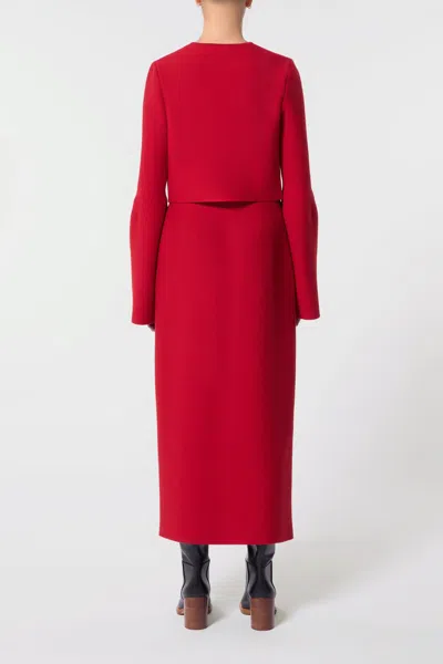 Gabriela Hearst Katlin Knit Jacket In Scarlet Red Merino Wool In Scarlet Red