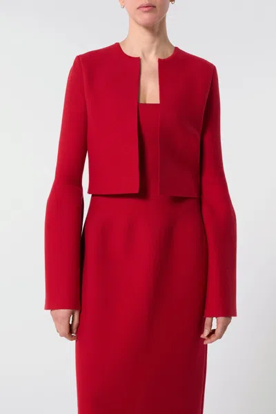 Gabriela Hearst Katlin Knit Jacket In Scarlet Red Merino Wool In Scarlet Red