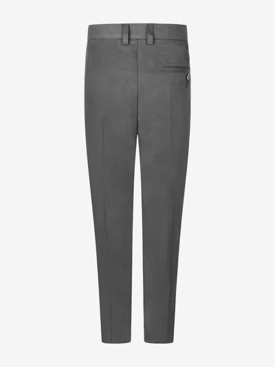 Zeco Schoolwear Boys School Slim Fit Long Leg Trousers In Grey