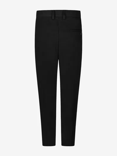 Zeco Schoolwear Boys School Slim Fit Regular Leg Trousers In Black