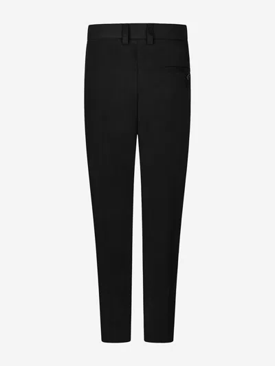 Zeco Schoolwear Boys School Slim Fit Long Leg Trousers In Black