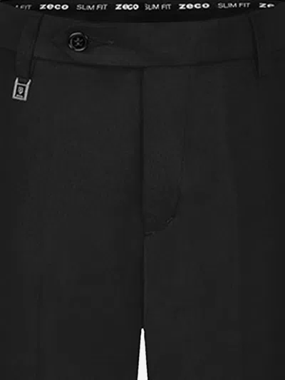 Zeco Schoolwear Boys School Slim Fit Short Leg Trousers In Black