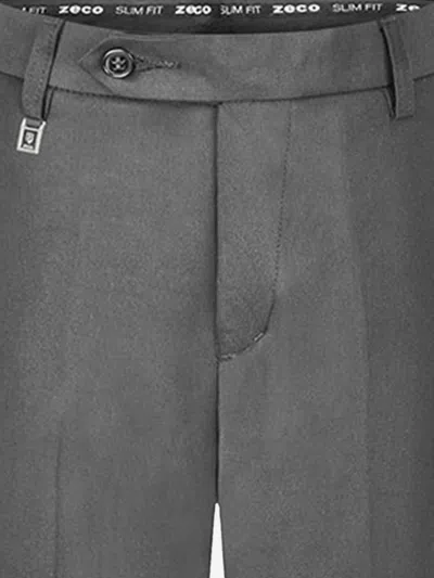Zeco Schoolwear Boys School Slim Fit Short Leg Trousers In Grey