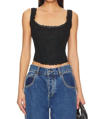 Loveshackfancy Lorelai Bustier In Black In Black