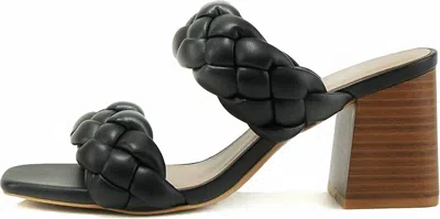 Soda Women's Braided Heels In Black In Black