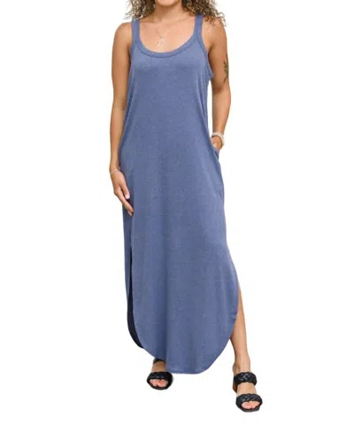 Sew In Love Knowing You Ribbed Dress In Blue In Blue
