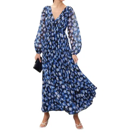 Monique Lhuillier Melanie Maxi Dress In Blue In Blue