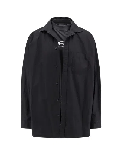 BALENCIAGA ELEGANT LONG SLEEVE LAYERED SHIRT FOR MEN 