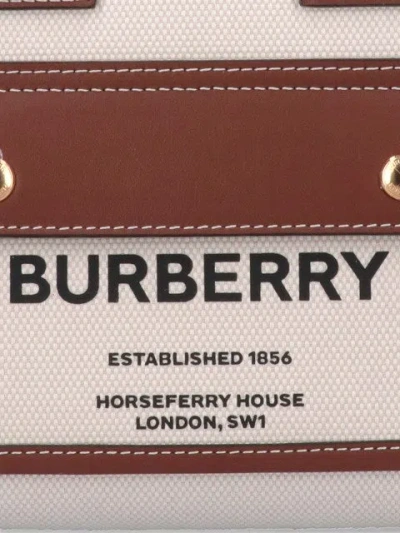 Burberry Small Freya Tote In Cream