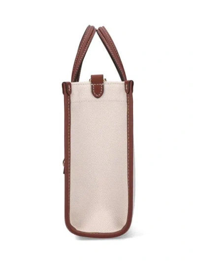 Burberry Small Freya Tote In Cream