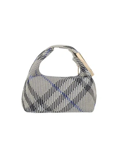 Shop Burberry Women Mini Handbag "peg" In Gray