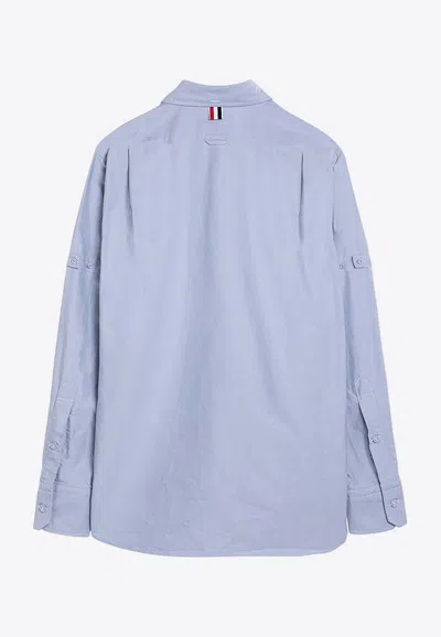 Thom Browne 'oxford Signature Striped Shirt In In Blue