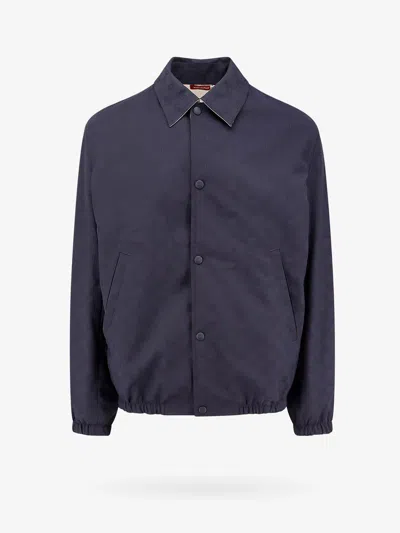 Gucci Reversible Polyester Gg Jacket In Blue