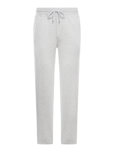 Shop Brunello Cucinelli Cotton Blend Pants In Grey