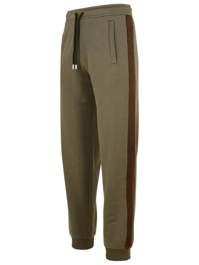 Lanvin Brown Cotton Jogger Pants In Brown