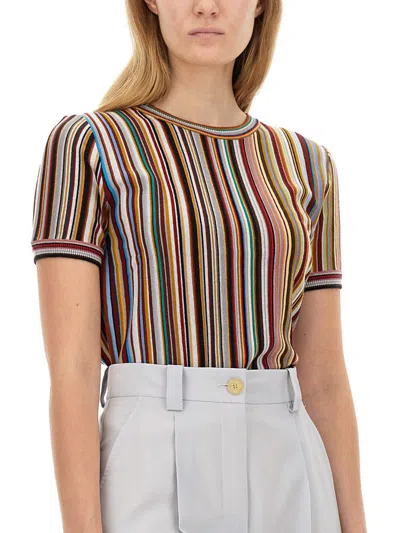 Shop Paul Smith Signature Stripe Jersey In Multicolour