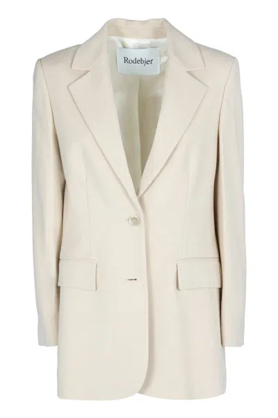 Shop Rodebjer Viola Single-breasted Viscose Blazer In Green