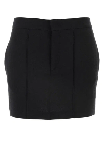 Isabel Marant Licoma High Waist Crepe Mini Skirt In Black